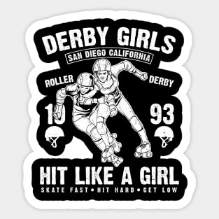 Derby Girls - Hit Like A Girl Sticker